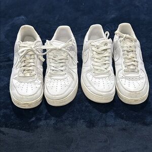 Nike AF1 White Sneakers Sz 10 Bundle